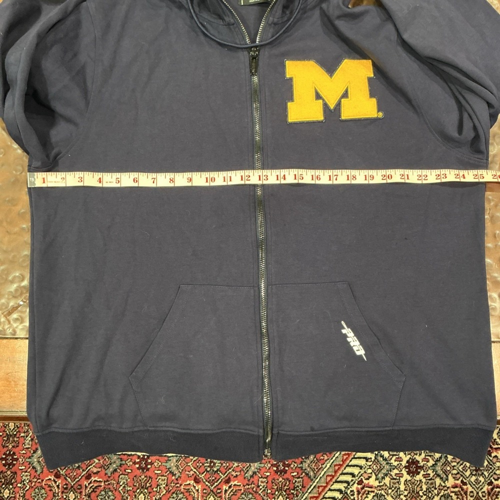 University Of Michigan Wolverines Pro Standard Classic Zip Up Hoodie, Men's 2XL - Picture 8 of 9